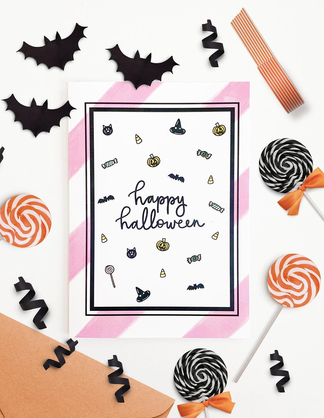 Free Printable Halloween Card - Halloween Cards - Pineapple Paper Co. for Printable Halloween Cards Free