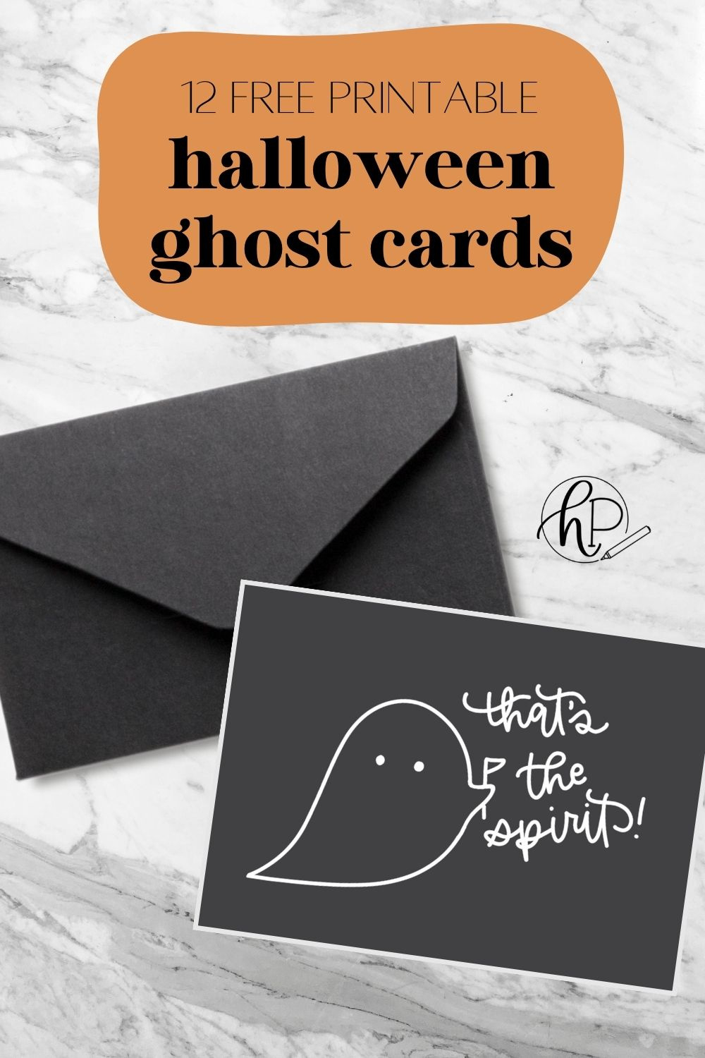Free Printable Halloween Cards (12 Cute Ghosts!) - Hand Lettered regarding Free Printable Halloween Envelopes