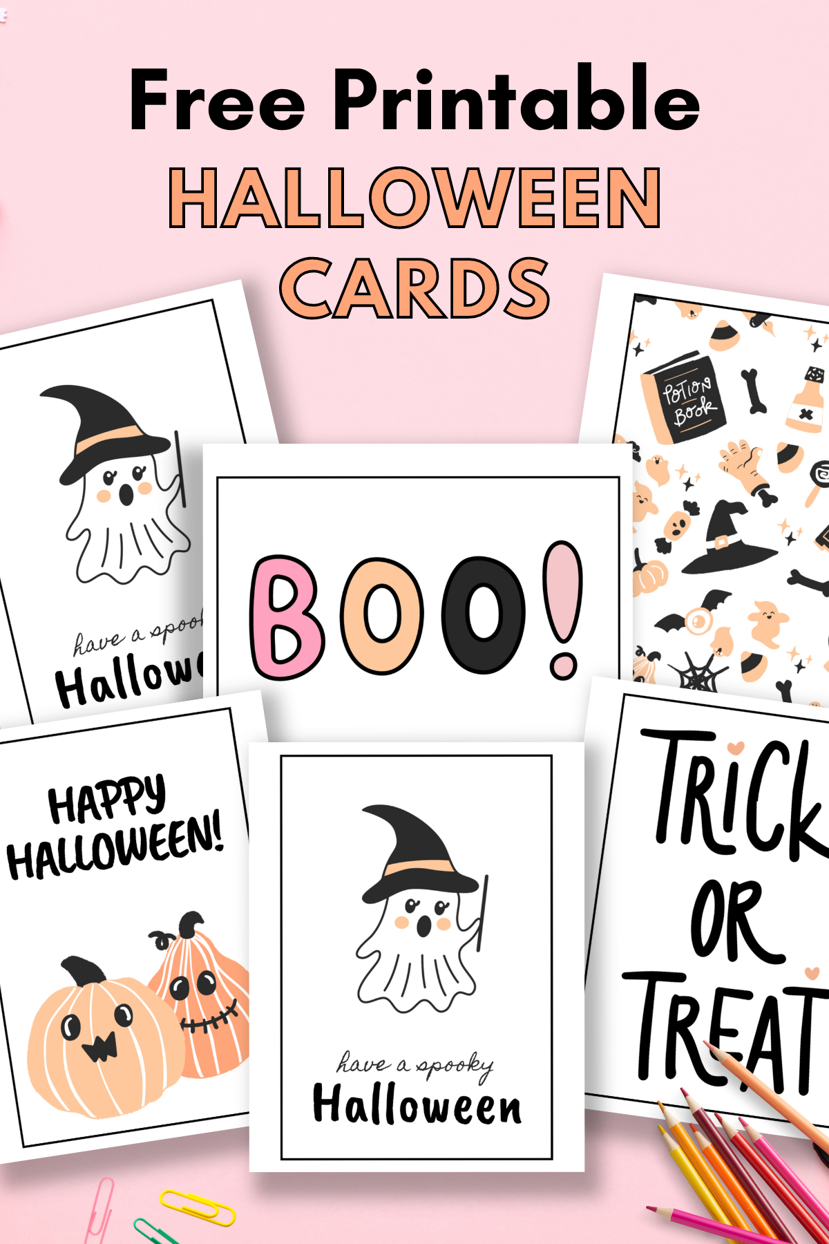 Free Printable Halloween Cards — Gathering Beauty for Cute Printable Halloween Cards