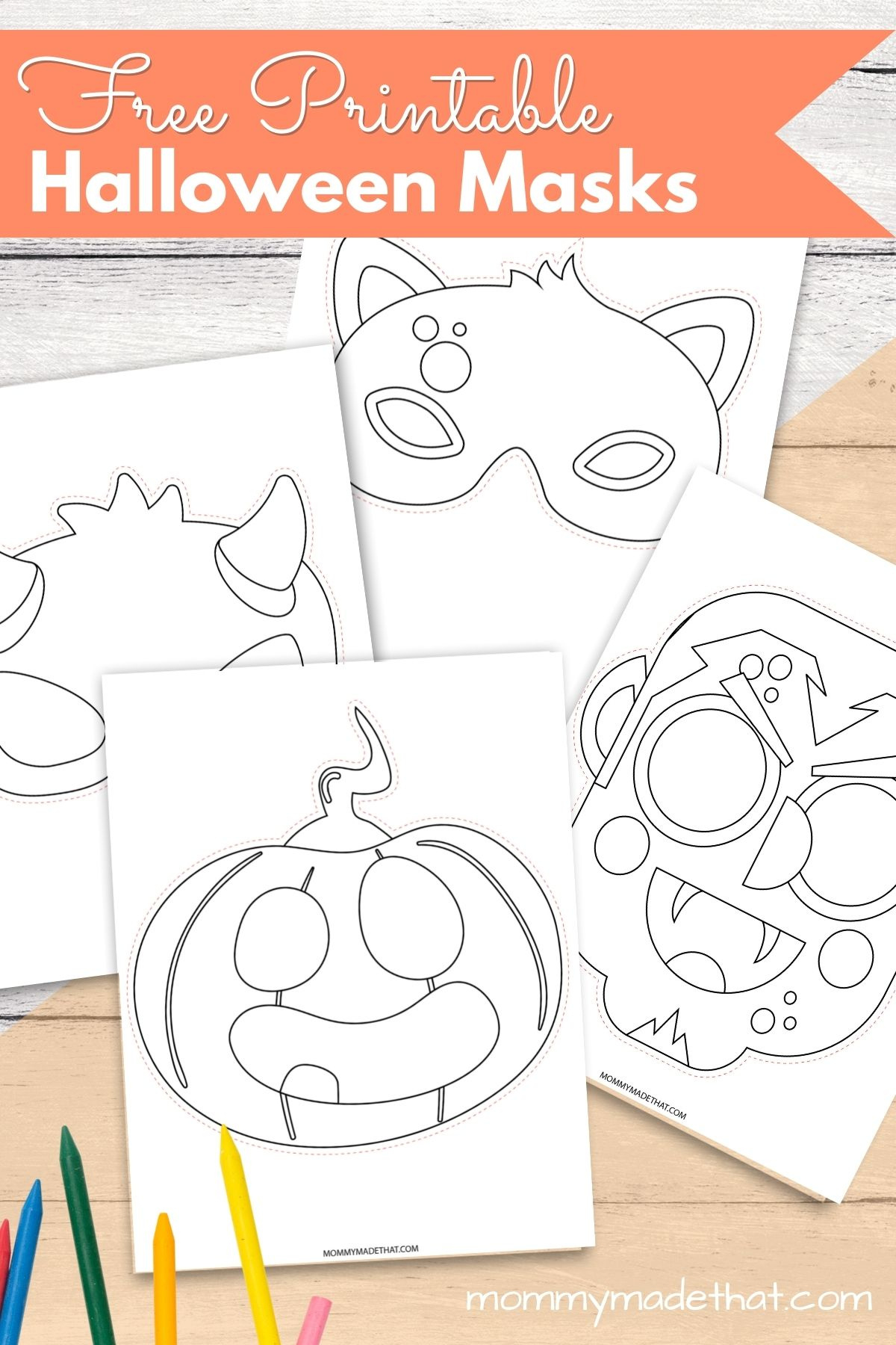 Free Printable Halloween Coloring Masks in Free Printable Halloween Mask Templates