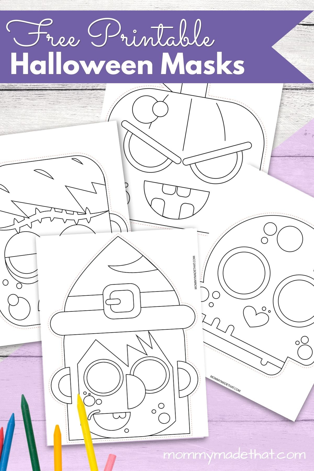 Free Printable Halloween Coloring Masks regarding Printable Halloween Kids Masks