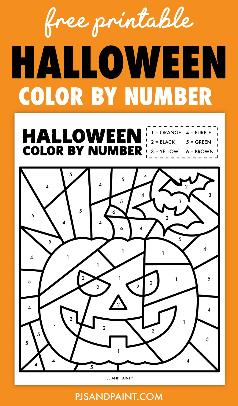 Free Printable Halloween Colornumber Worksheet throughout Free Printable Halloween Color By Number
