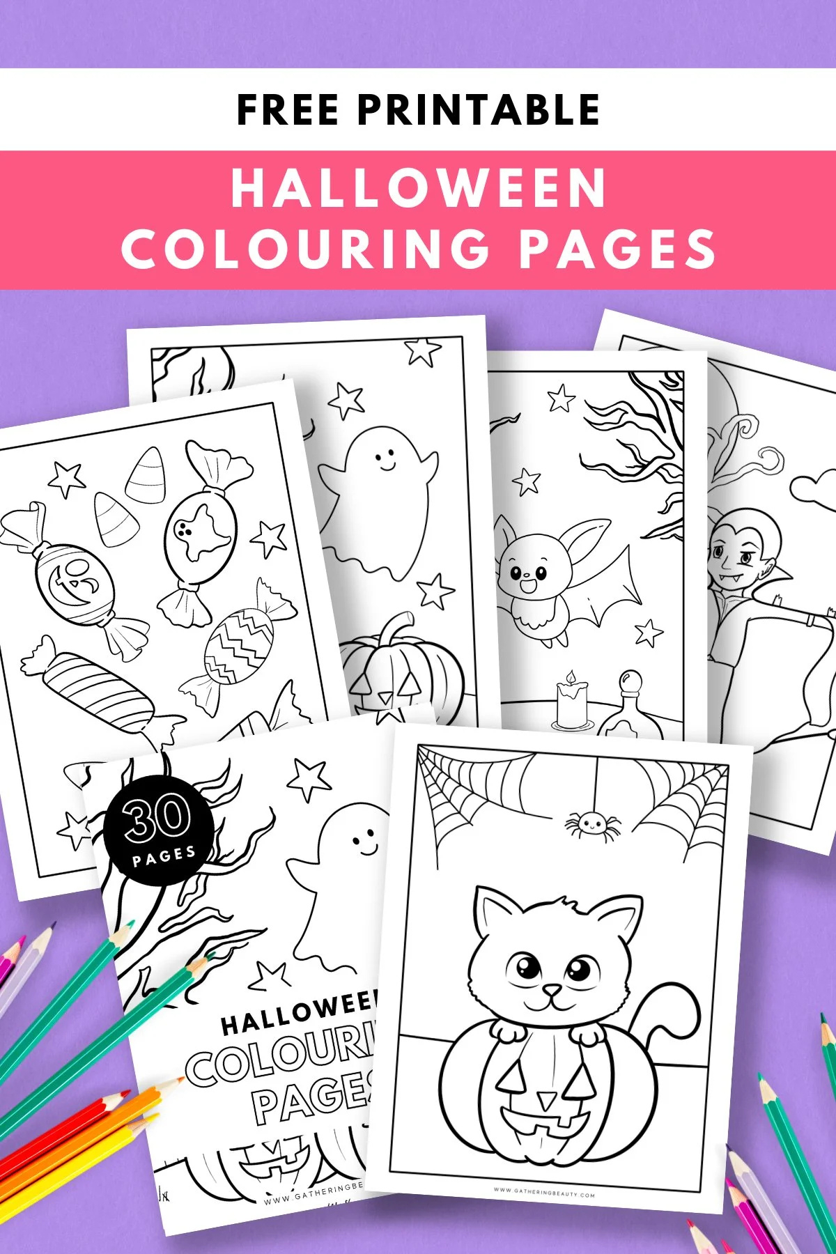Free Printable Halloween Colouring Pages — Gathering Beauty intended for Printable Halloween Card To Color