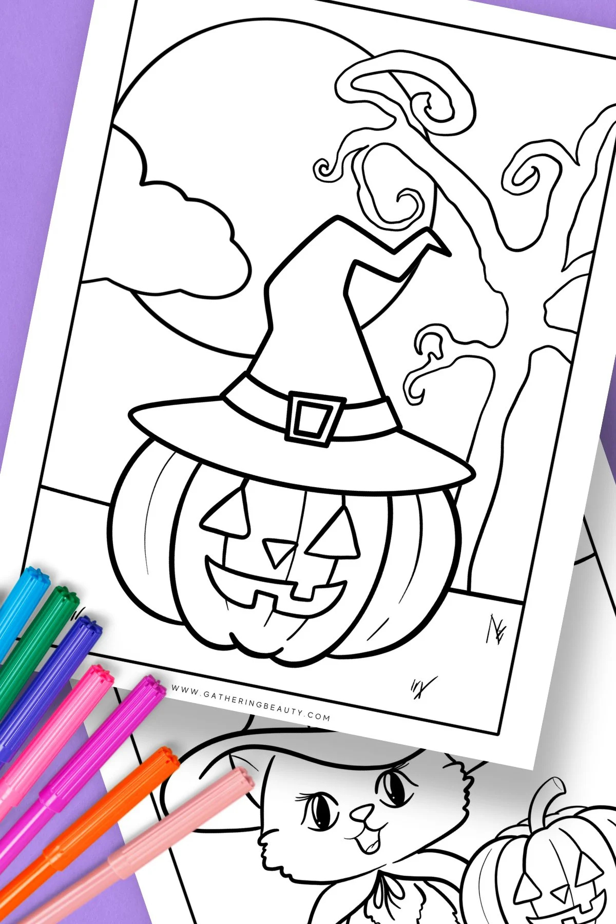 Free Printable Halloween Colouring Pages — Gathering Beauty intended for Printable Halloween Cards To Color