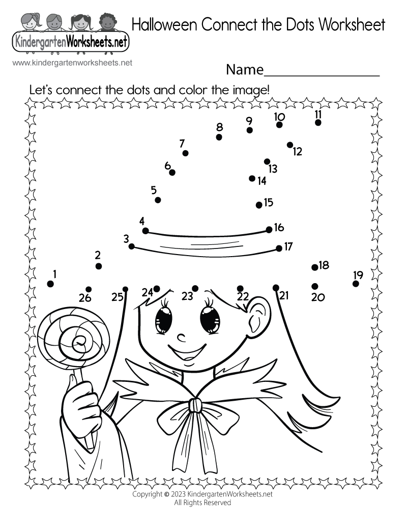 Free Printable Halloween Connect The Dots Worksheet inside Dot To Dot Printable Halloween