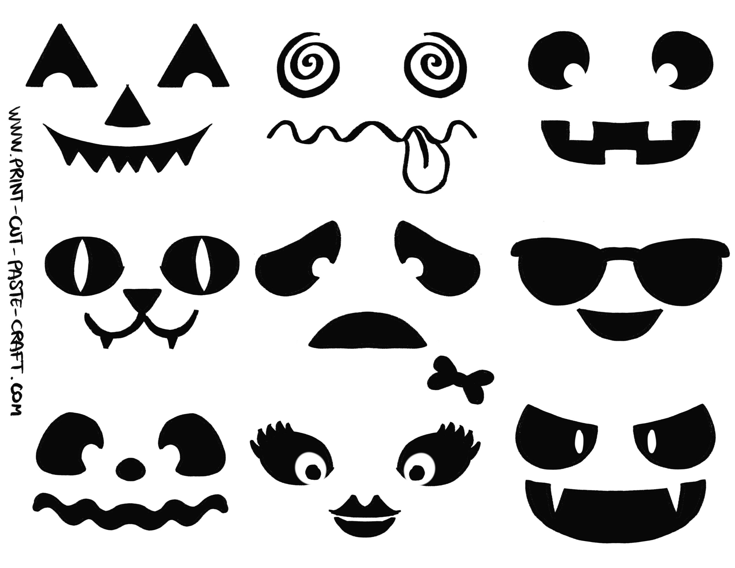 Free Printable Halloween Craftprint-Cut-Paste-Craft with regard to Pumpkin Faces Printable Free