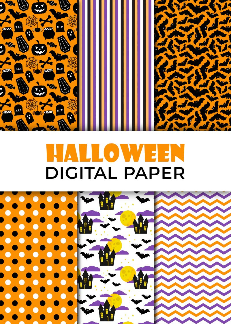 Free Printable Halloween Digital Paper Pack - Chevron Lemon regarding Printable Halloween Paper
