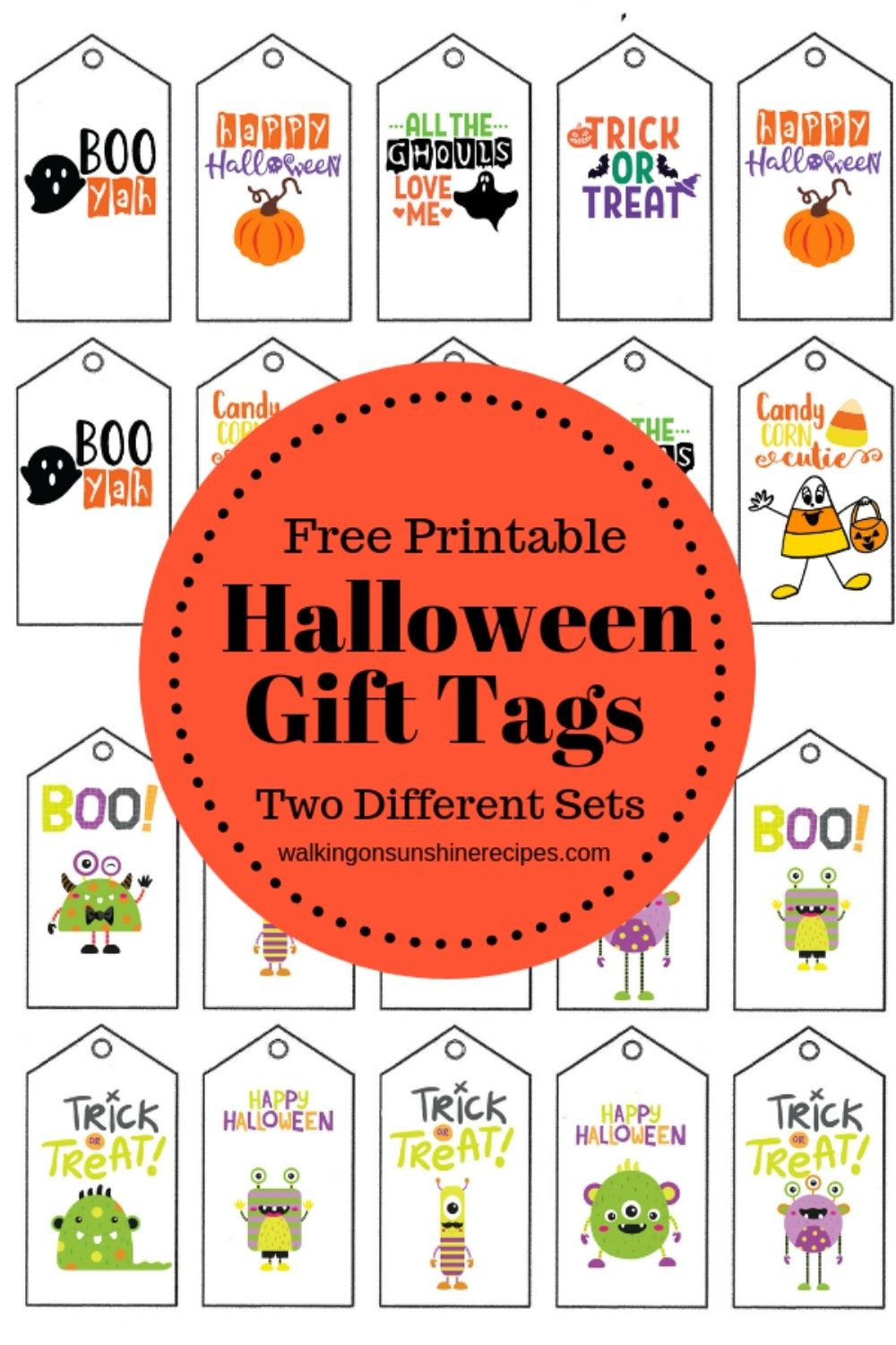Free Printable Halloween Gift Tags - Walking On Sunshine Recipes with regard to Free Printable Halloween Candy Tags