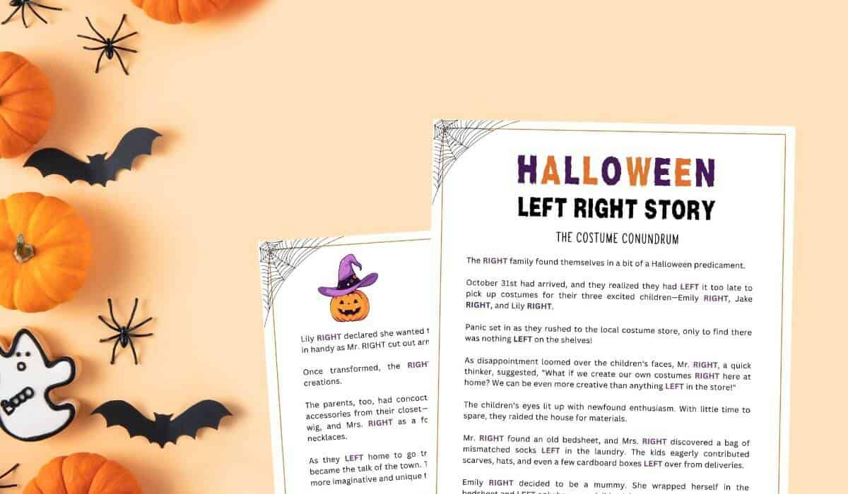 Free Printable Halloween Left Right Game intended for Halloween Left Right Game Free Printable
