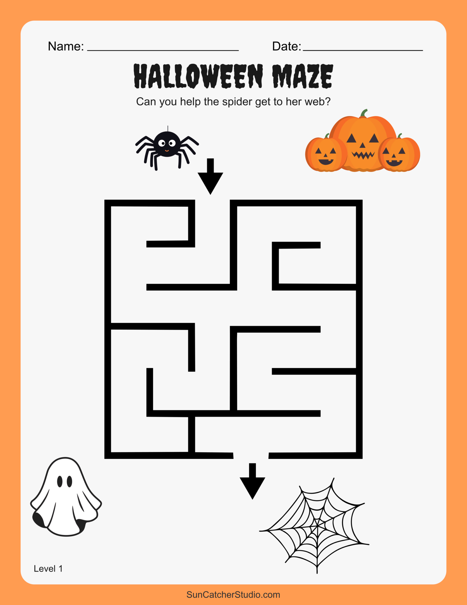 Free Printable Halloween Maze Worksheets And Puzzles – Free pertaining to Printable Halloween Puzzle