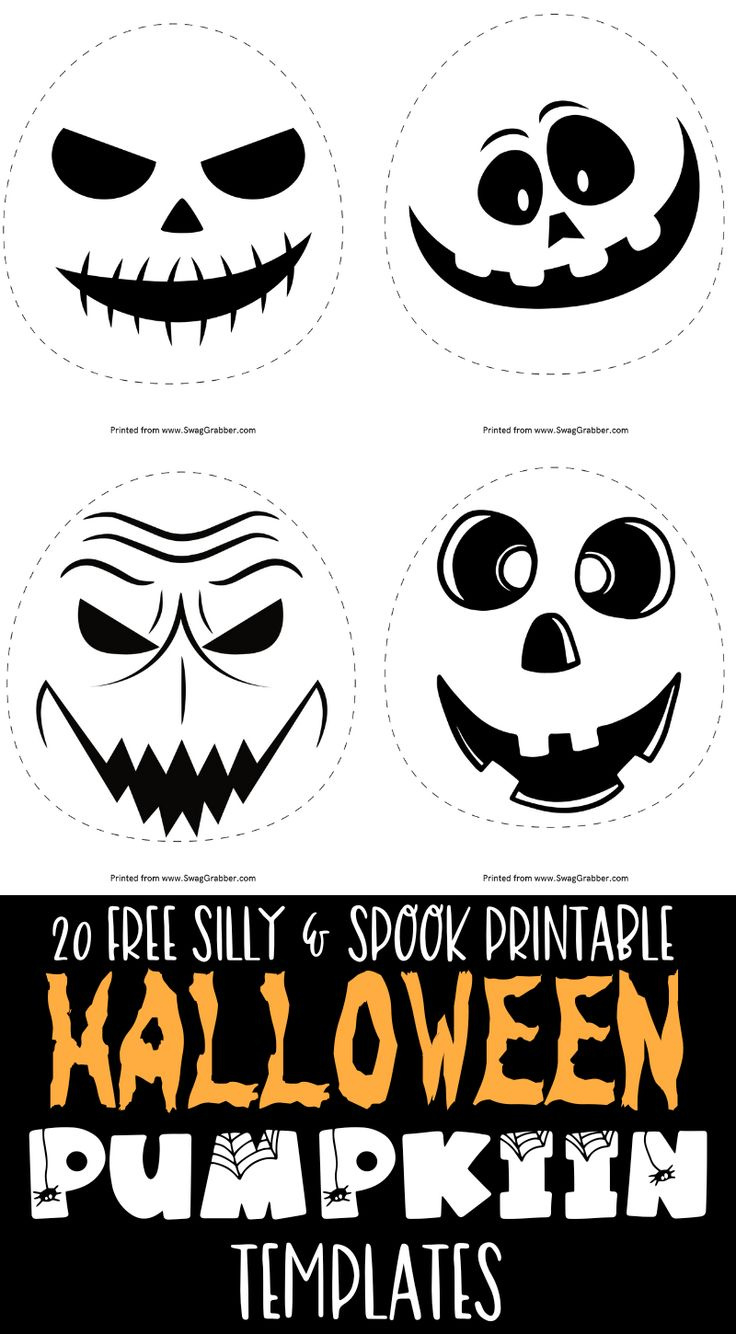 Free Printable Halloween Pumpkin Stencil Templates within Free Printable Halloween Faces