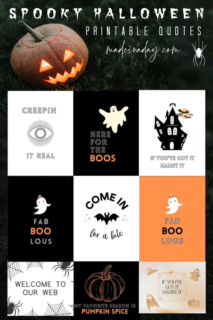Free Printable Halloween Quotes, Signs &amp;amp;Amp; Sayings pertaining to Printable Halloween Sayings