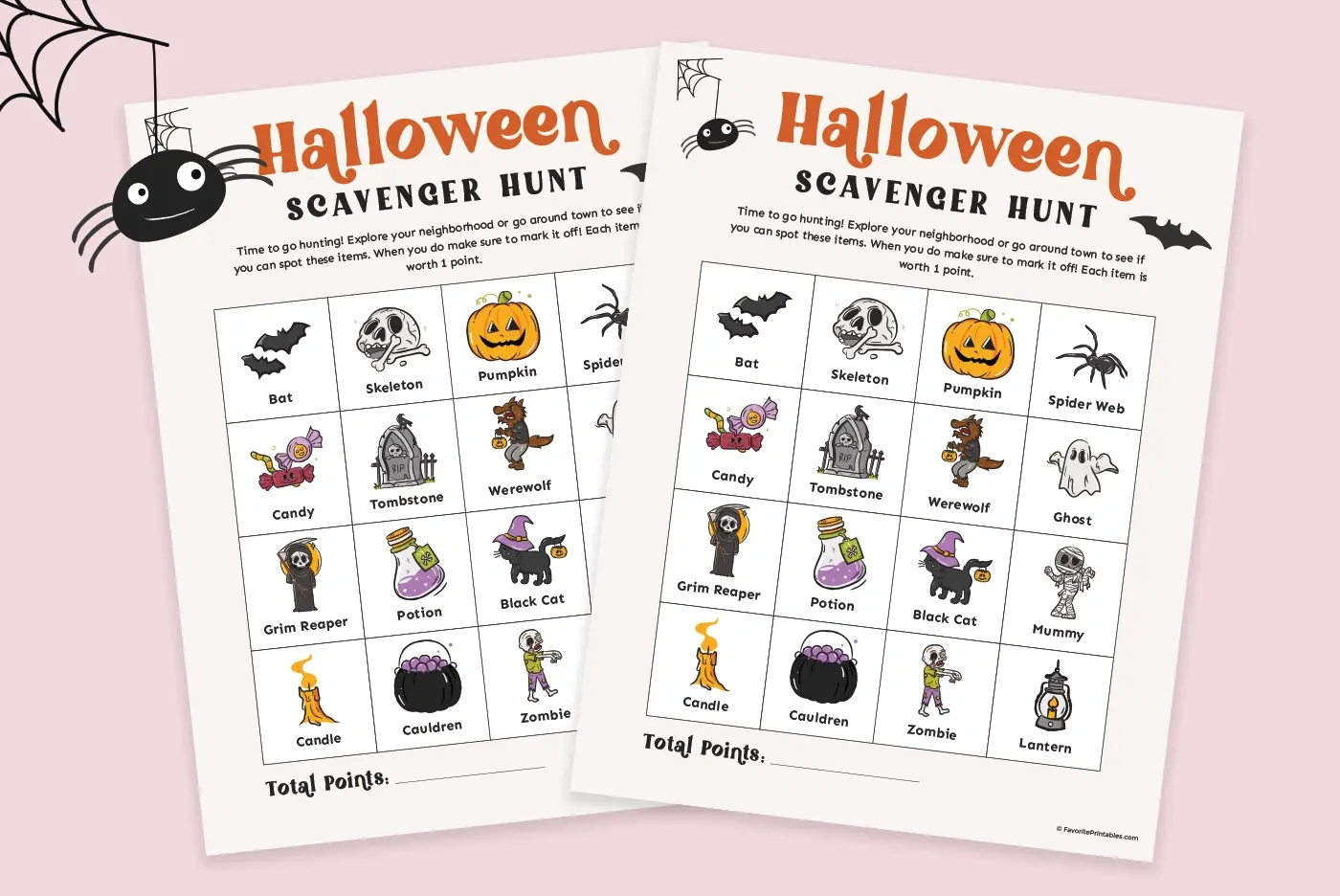 Free Printable Halloween Scavenger Hunt- Favorite Printables intended for Printable Halloween Items