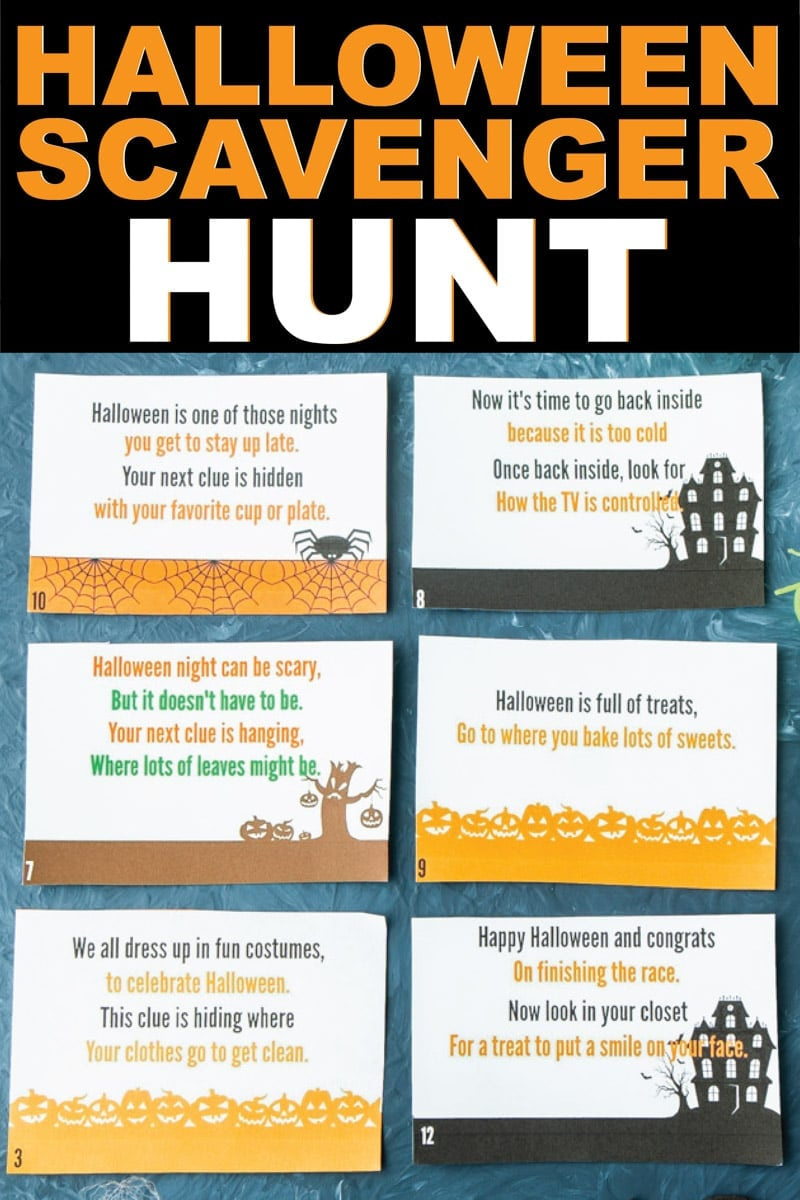 Free Printable Halloween Scavenger Hunt - Play Party Plan with Free Printable Halloween Scavenger Hunt