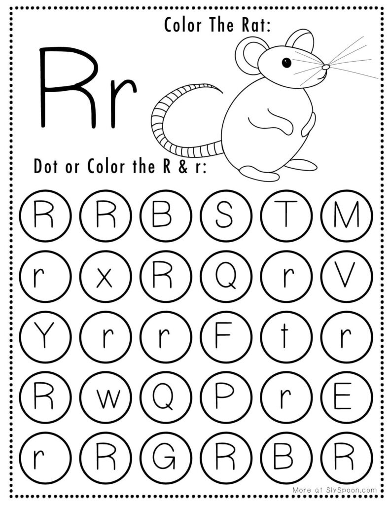 Free Printable Halloween Themed Letter R Coloring And Activity inside Color By Letter Free Printable Halloween