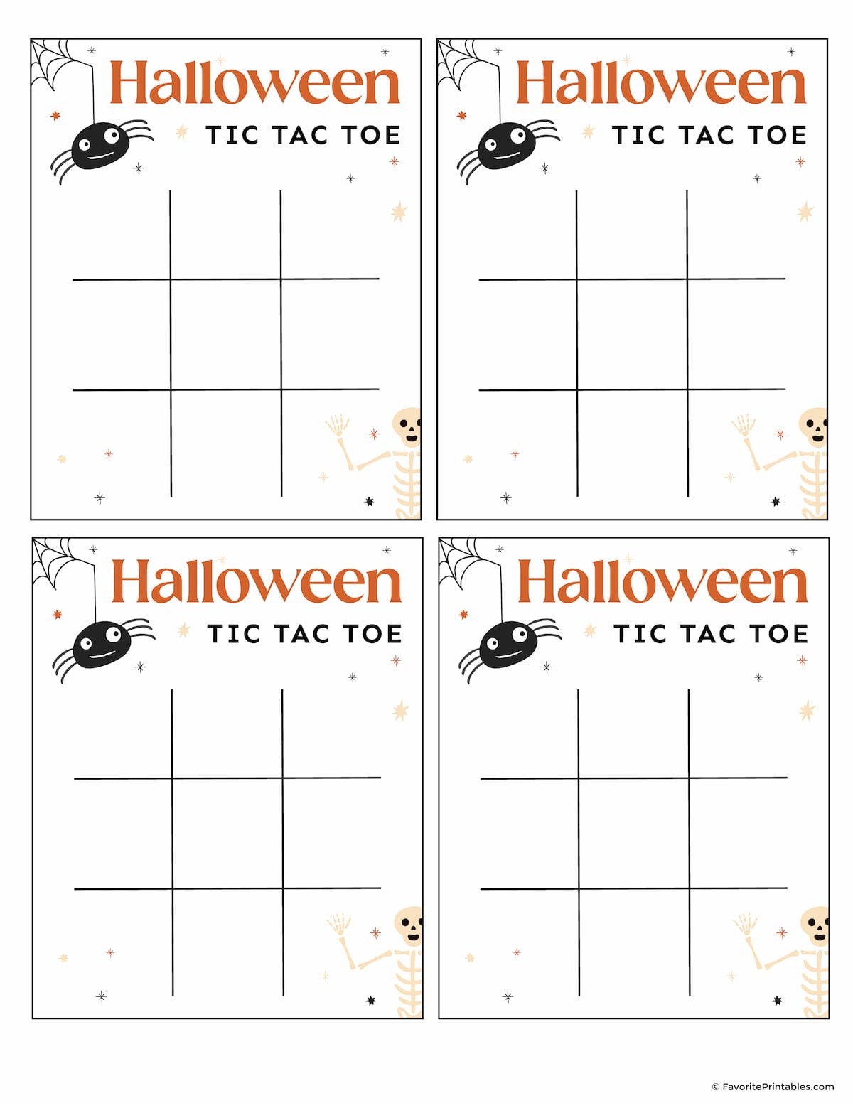 Free Printable Halloween Tic Tac Toe Game - Favorite Printables in Free Printable Halloween Tic Tac Toe Board