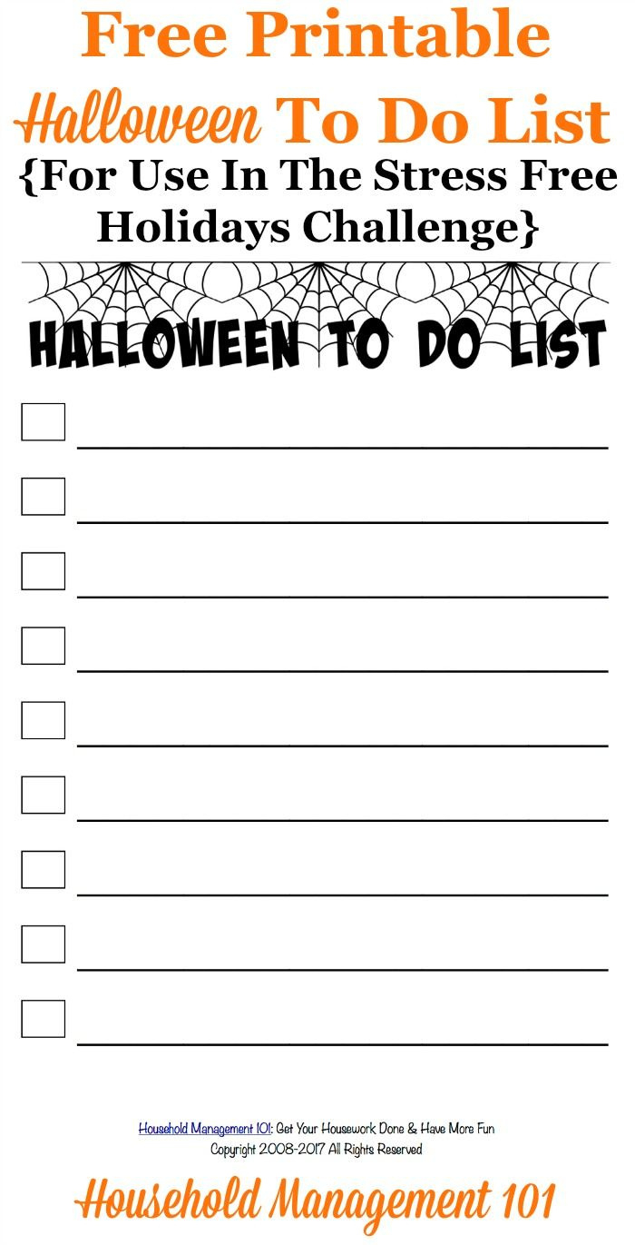 Free Printable Halloween To Do List in Printable Halloween To Do List