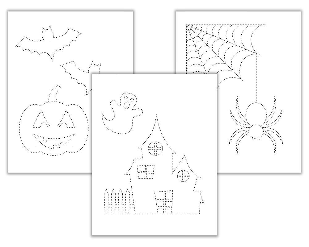Free Printable Halloween Tracing Sheets (Trace &amp;amp; Color) - The with regard to Free Printable Halloween Tracing Pages
