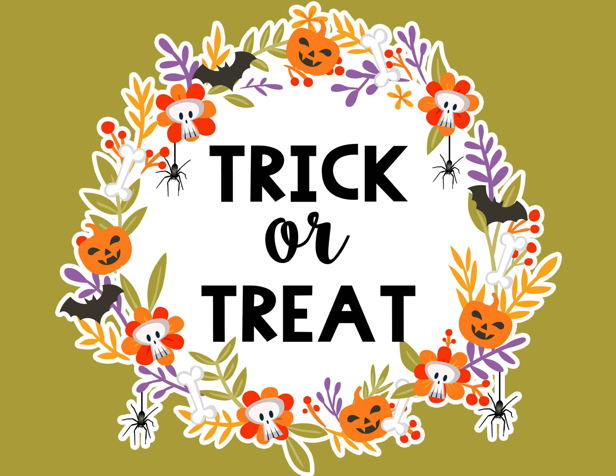 Free Printable Halloween Trick Or Treat Signs - Lovely Planner in Printable Halloween Trick or Treat