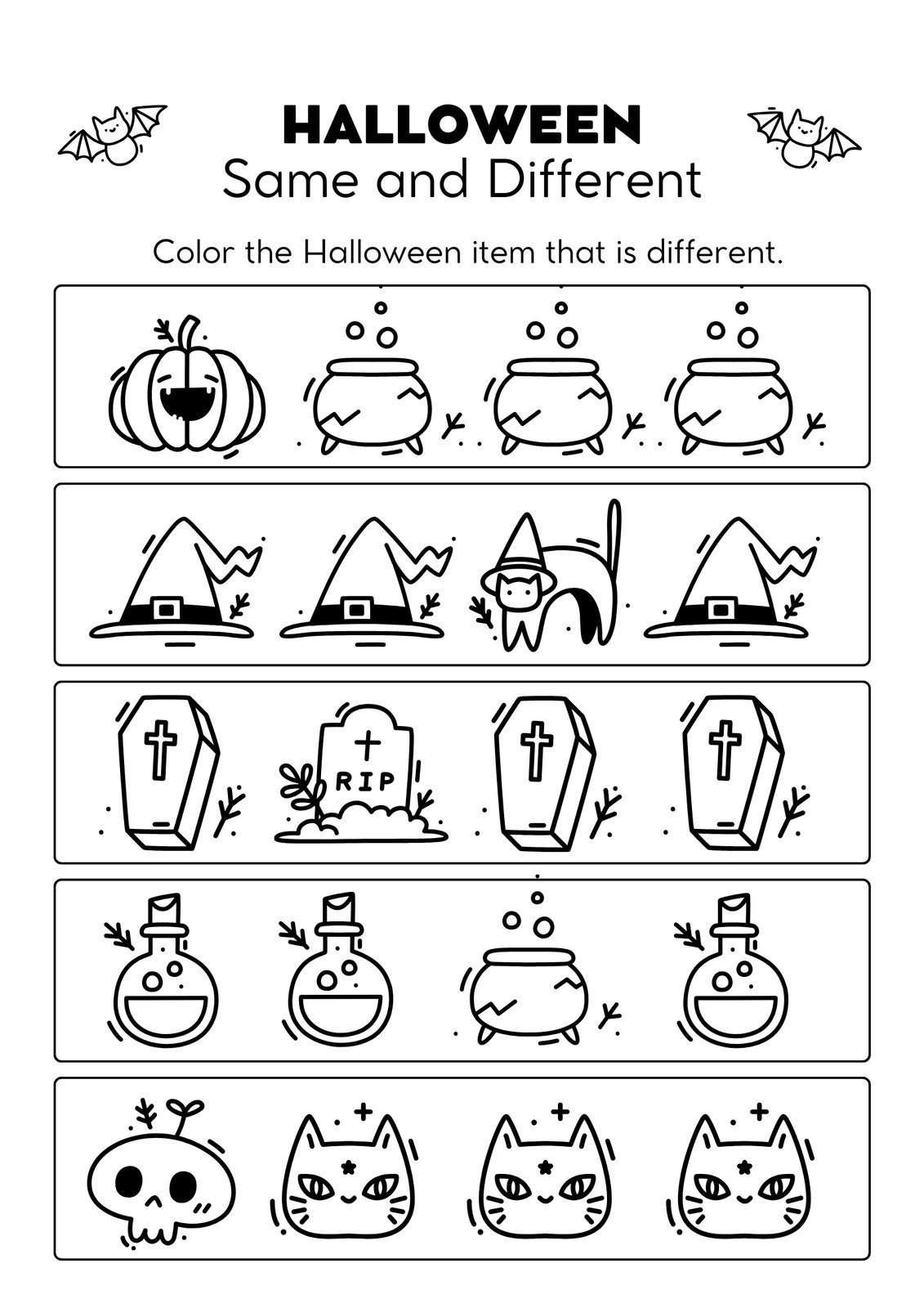 Free Printable Halloween Worksheet Templates To Edit | Canva intended for Free Printable Halloween Activities Worksheets