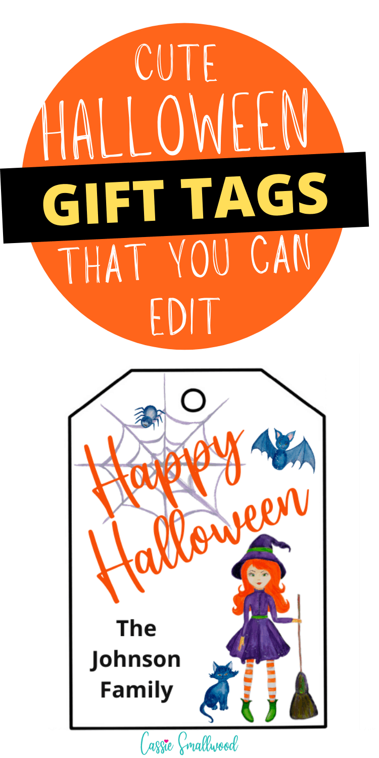 Free Printable Happy Halloween Tags (Editable) - Cassie Smallwood pertaining to Free Editable Printable Halloween Tags