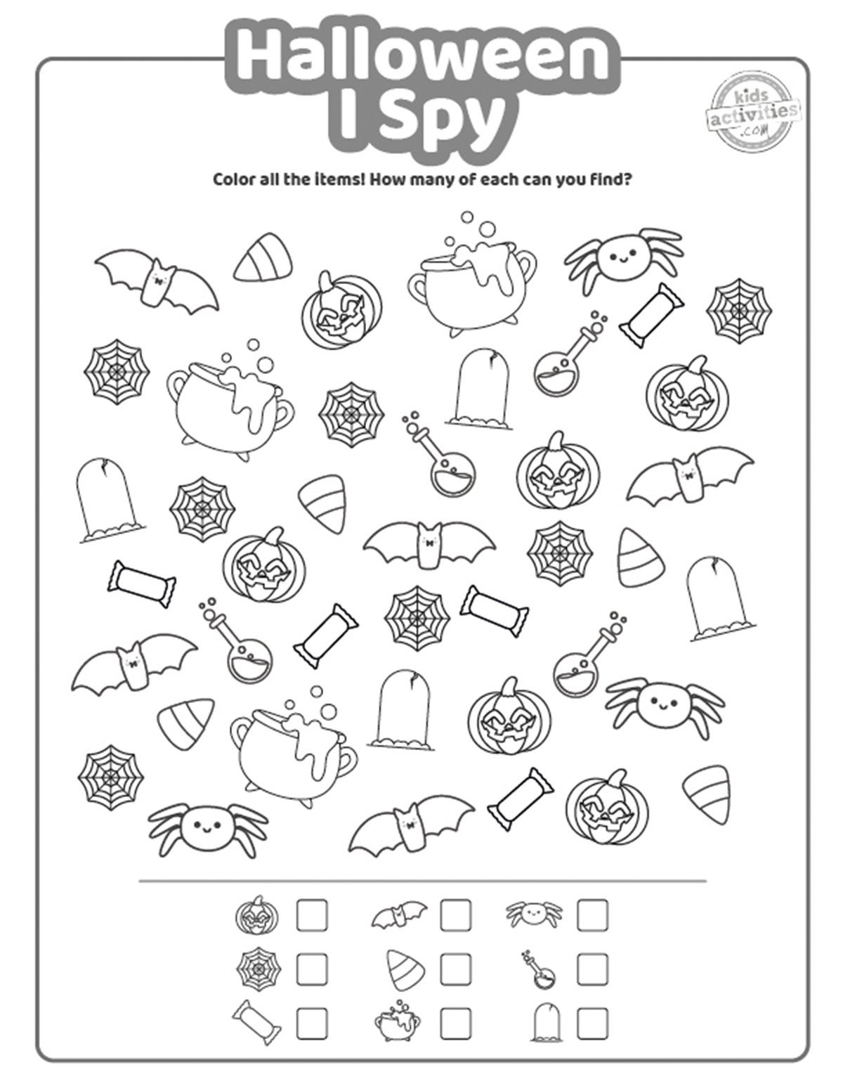 Free Printable I Spy Halloween Game | Kids Activities Blog regarding Printable Halloween I Spy