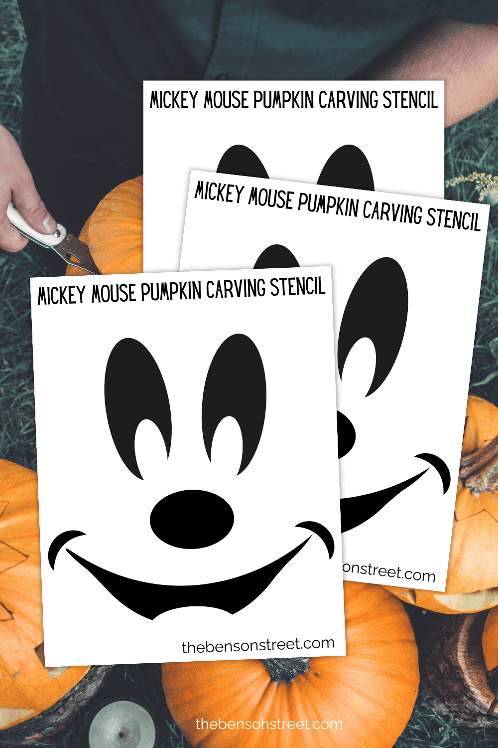Free Printable Mickey Mouse Pumpkin Carving Stencil - The Benson pertaining to Mickey Mouse Pumpkin Stencil Printable