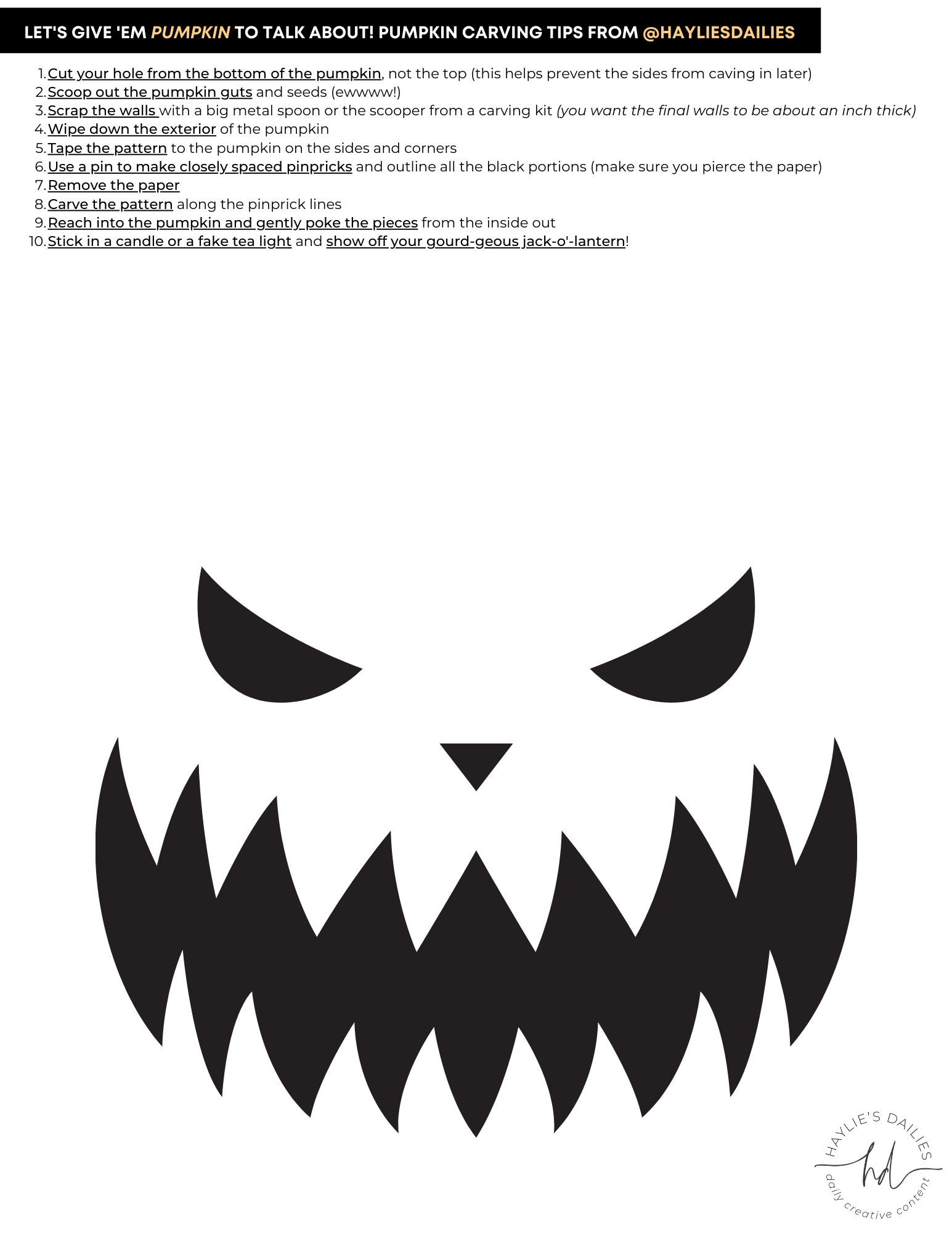 Free Printable Pumpkin Carving Patterns For The Most Boo-Tiful for Printable Pumpkin Faces Free