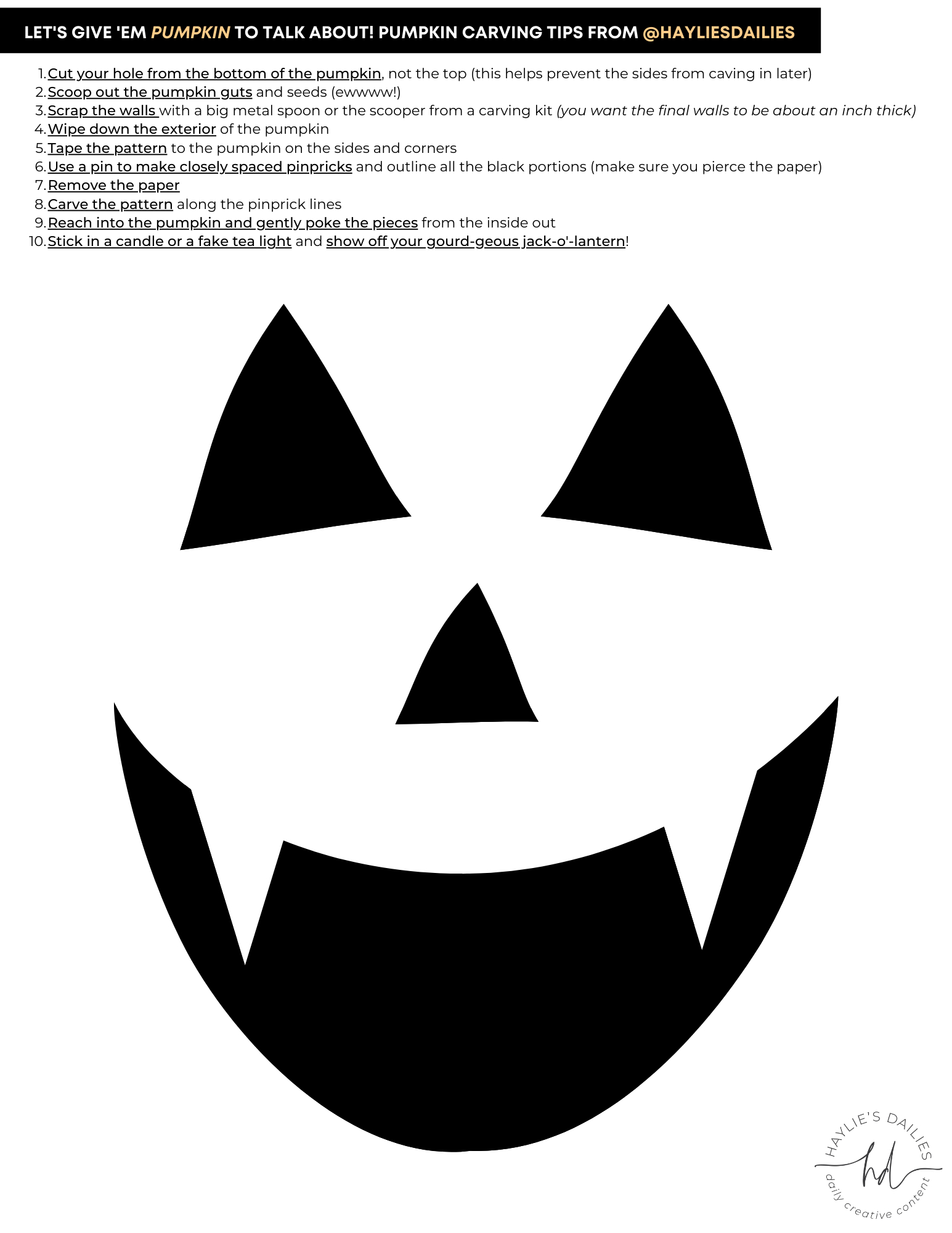 Free Printable Pumpkin Carving Patterns For The Most Boo-Tiful in Free Printable Pumpkin Face Template