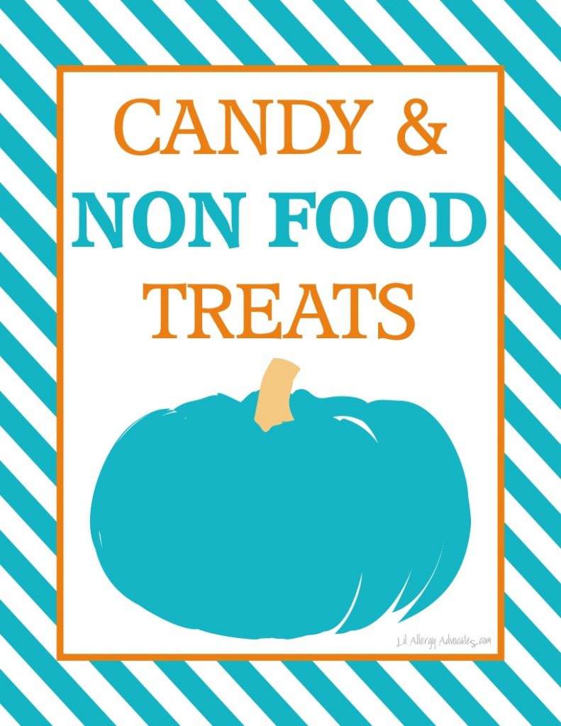 Free Printable Teal Pumpkin Non Food Treat Signs - Lil Allergy for Teal Pumpkin Project Printable