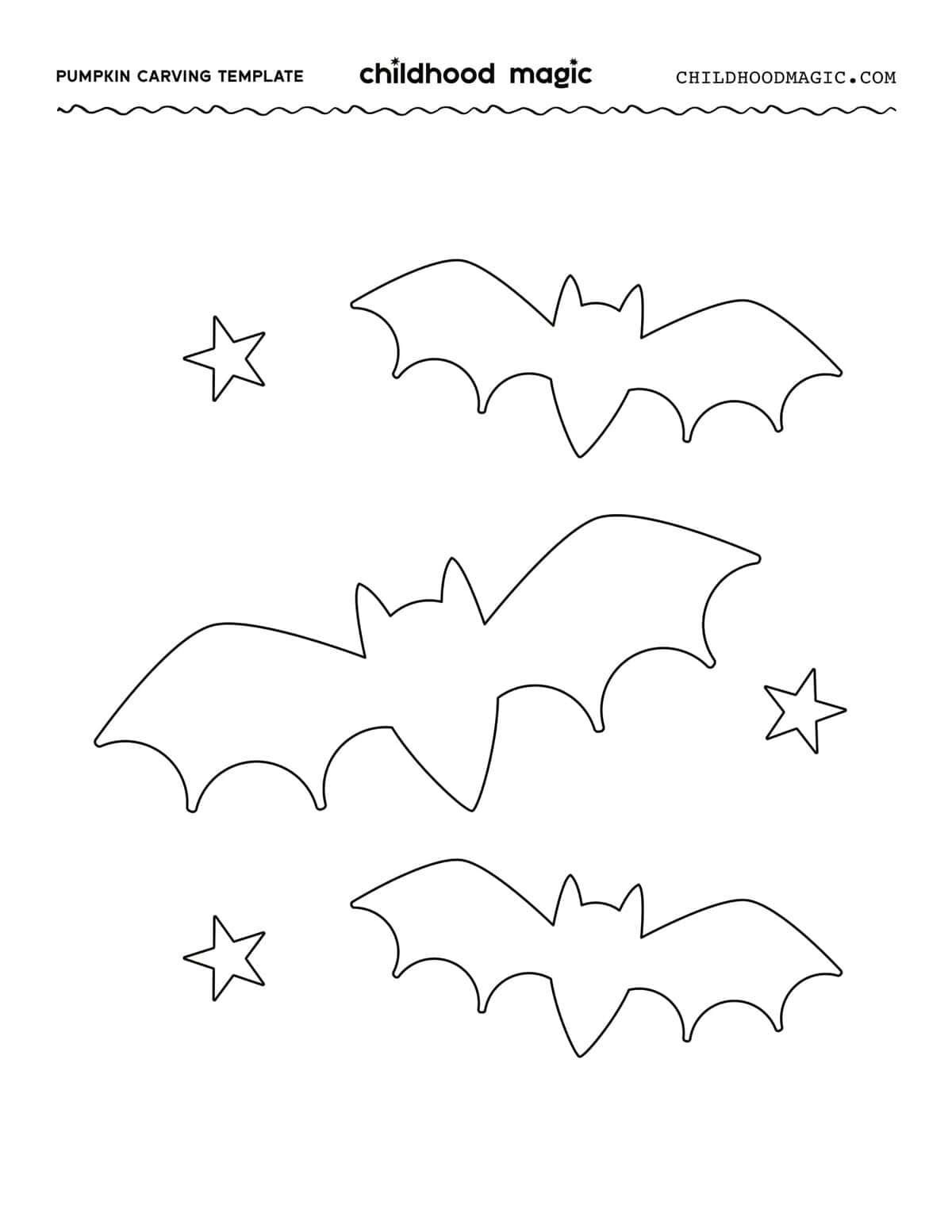 Free Printable Templates For Carving Pumpkins - Childhood Magic for Bat Pumpkin Stencils Printable