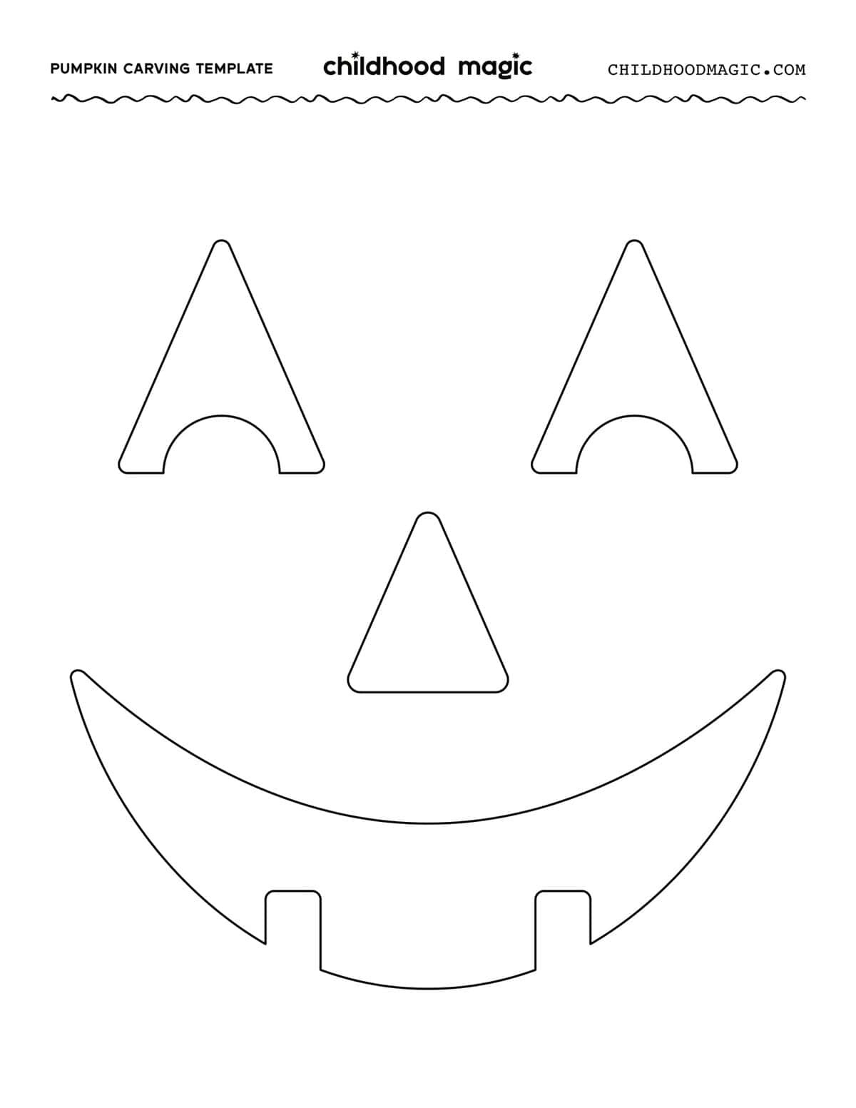Free Printable Templates For Carving Pumpkins - Childhood Magic in Pumpkin Faces Printable Templates