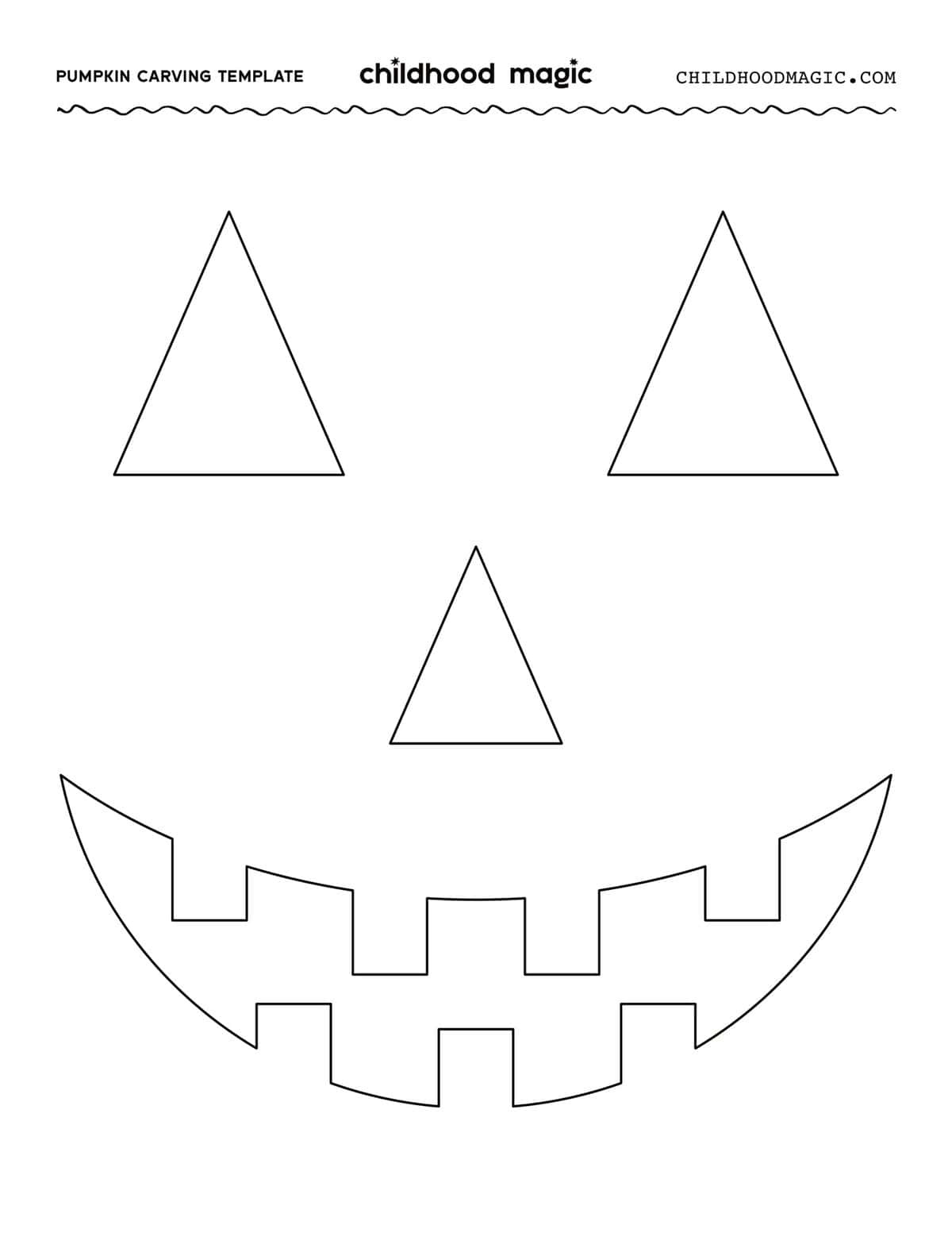 Free Printable Templates For Carving Pumpkins - Childhood Magic intended for Printable Pumpkin Face Patterns