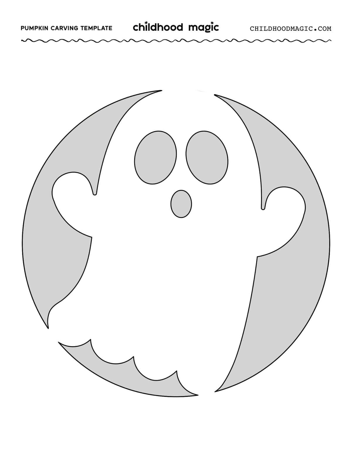 Free Printable Templates For Carving Pumpkins - Childhood Magic with Printable Ghost Pumpkin Carving
