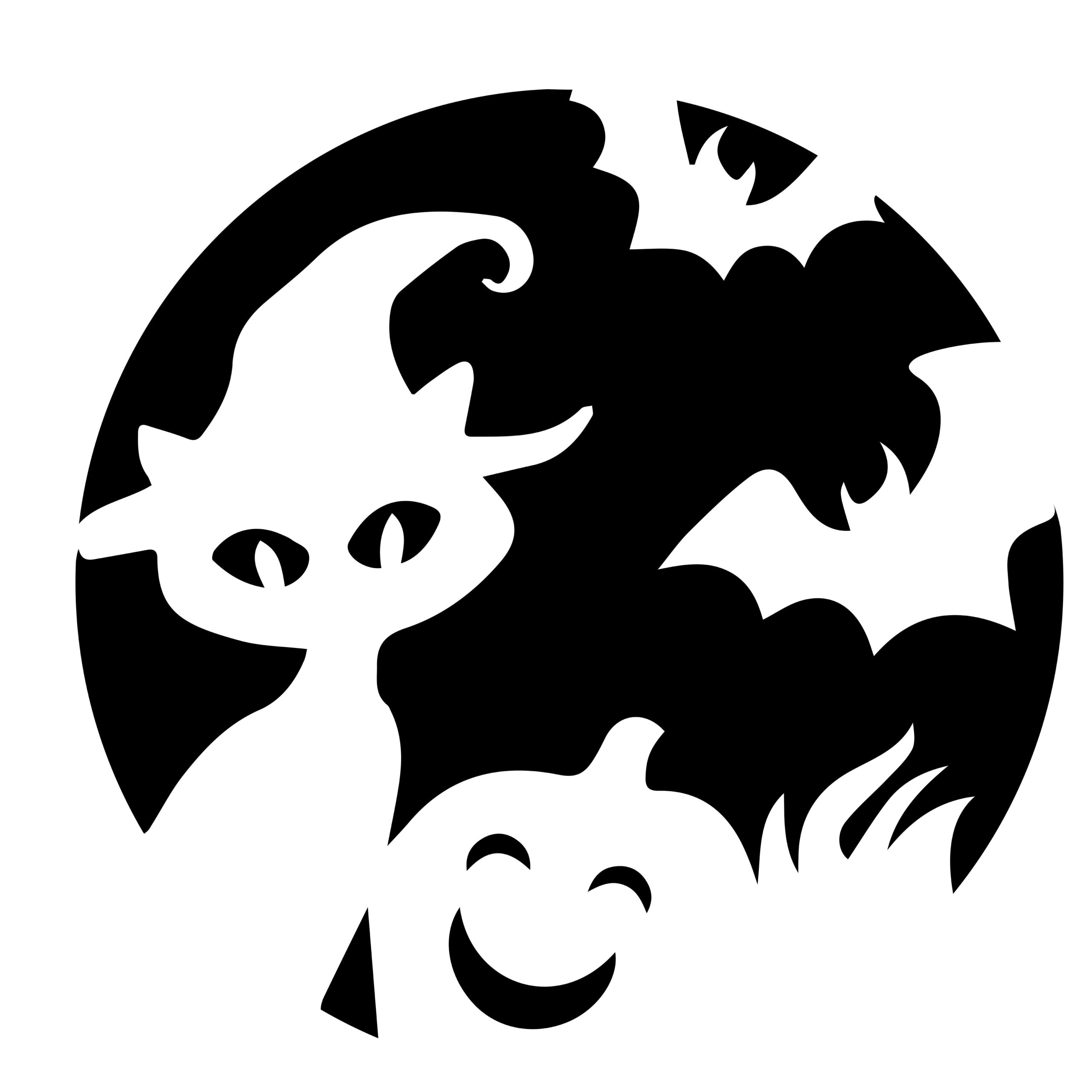 Free Pumpkin Stencils - Worksheets Library within Cat Pumpkin Stencil Printable