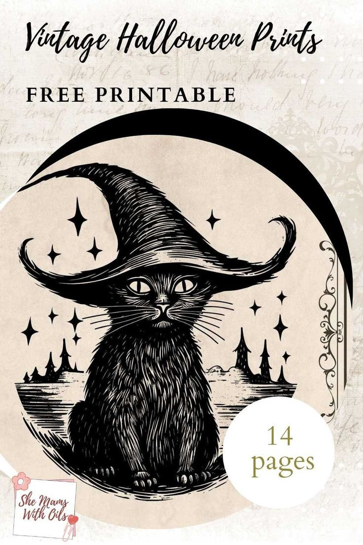 Free Vintage Halloween Prints in Free Printable Vintage Halloween Images