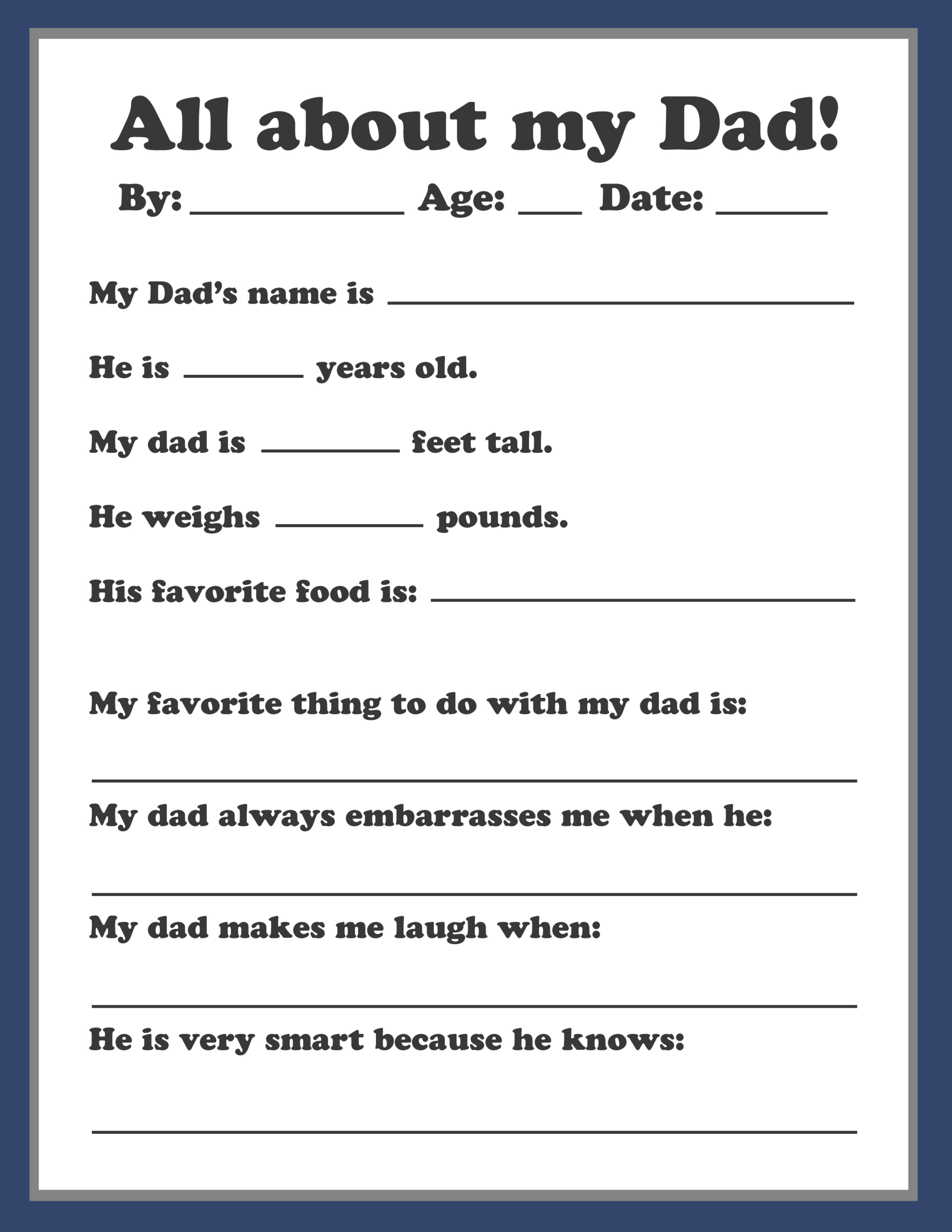 Fun Father&amp;#039;S Day Printables - Precision Printables with Free Printable Father&amp;#039;S Day Interview Questions