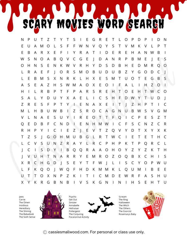 Fun Free Printable Halloween Word Searches - Cassie Smallwood within Word Search Printable Halloween Hard
