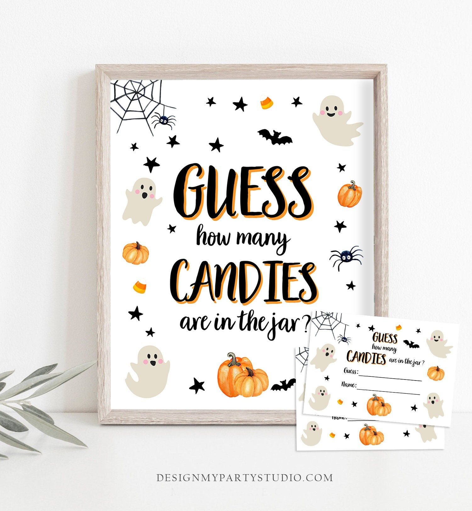 Game Guess How Many Candies Are In The Jar Halloween Baby Shower with regard to Guess How Many in the Jar Printable Halloween