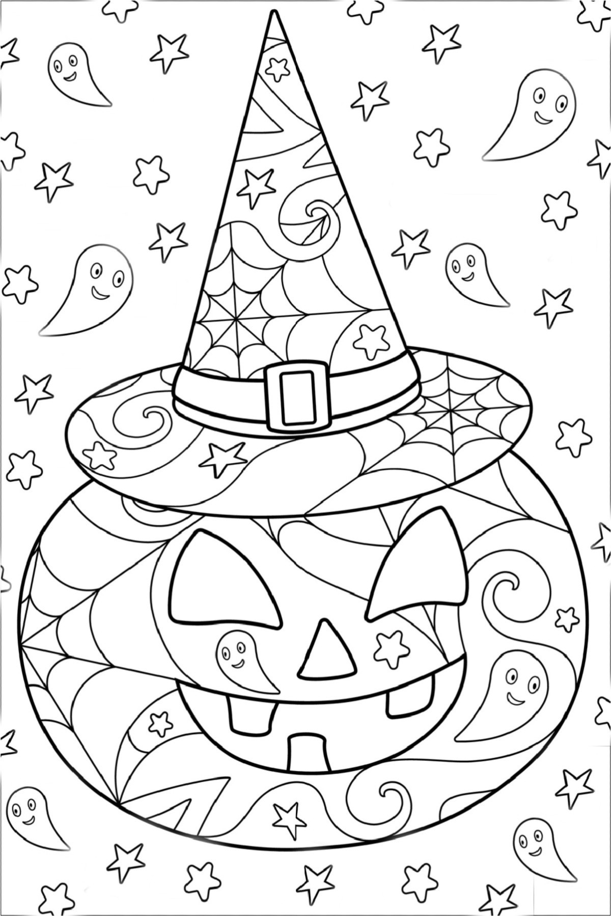 Get 13 Jack O Lantern Coloring Pages - Free Halloween Printables in Coloring Sheets For Halloween Printable
