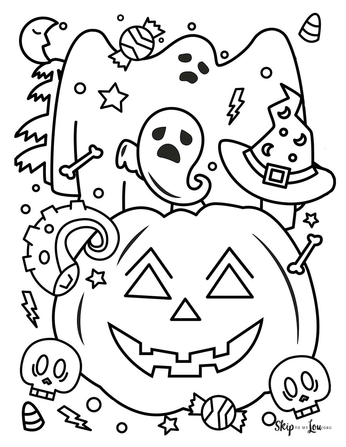 Ghost Coloring Pages | Skip To My Lou pertaining to Printable Halloween Ghost Coloring Pages
