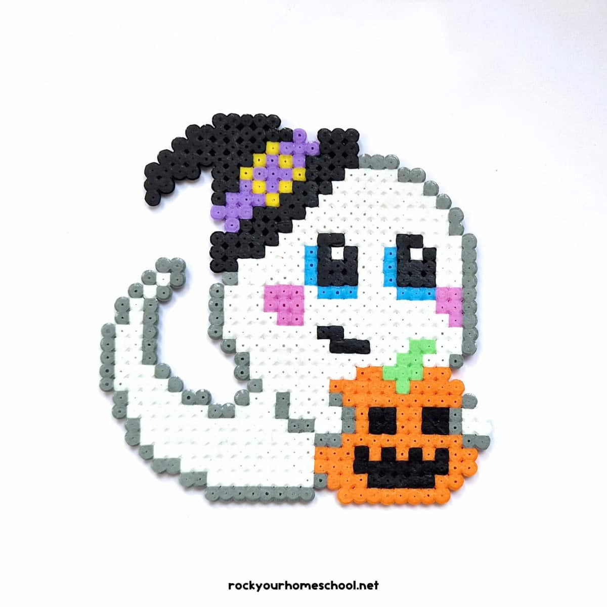 Ghost Perler Bead Pattern (Free Printable Template) - Rock Your regarding Printable Halloween Perler Bead Patterns
