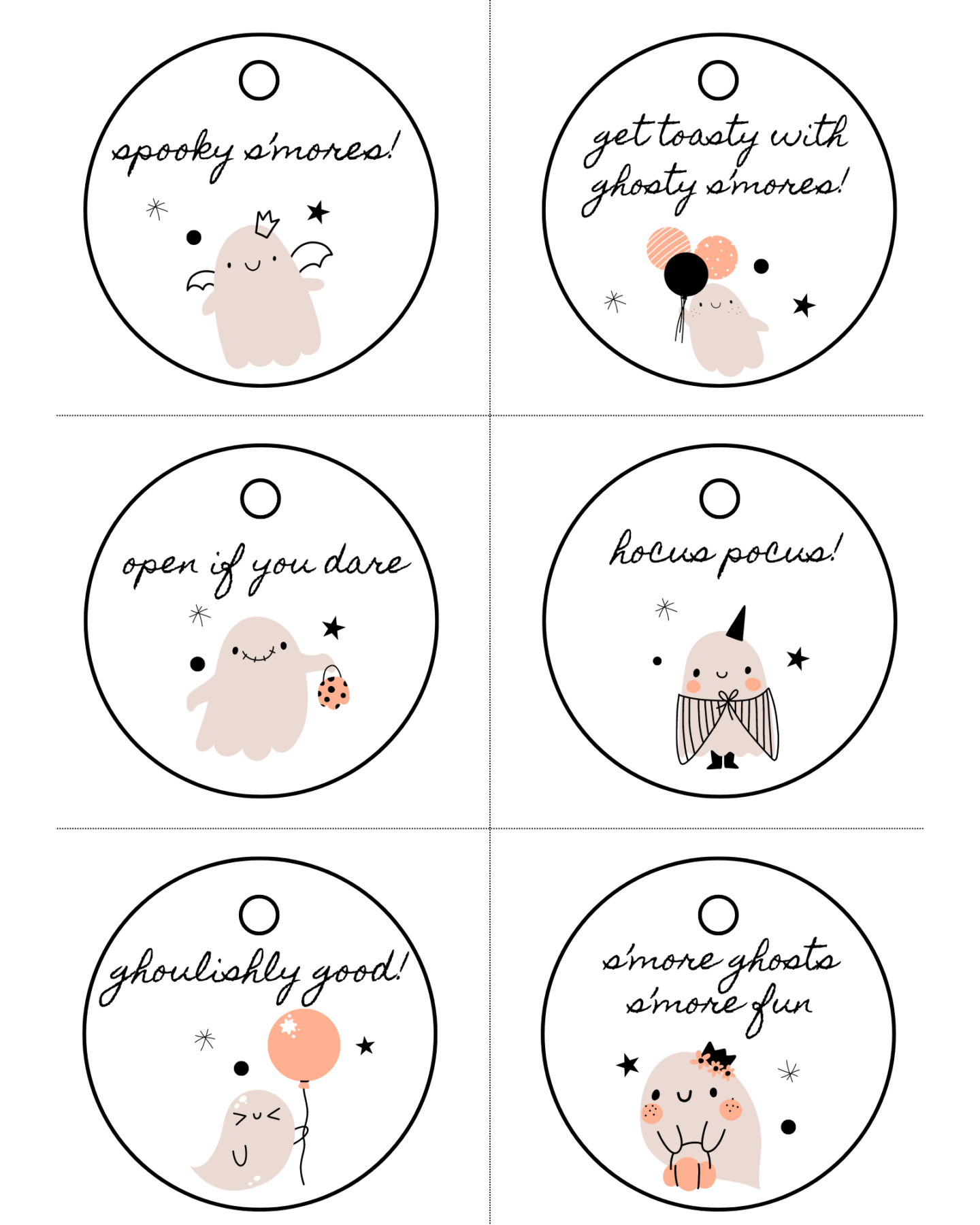 Ghost S&amp;#039;Mores Treats! | Free Printable - Joyfully So intended for Free Printable Halloween Smores Tags