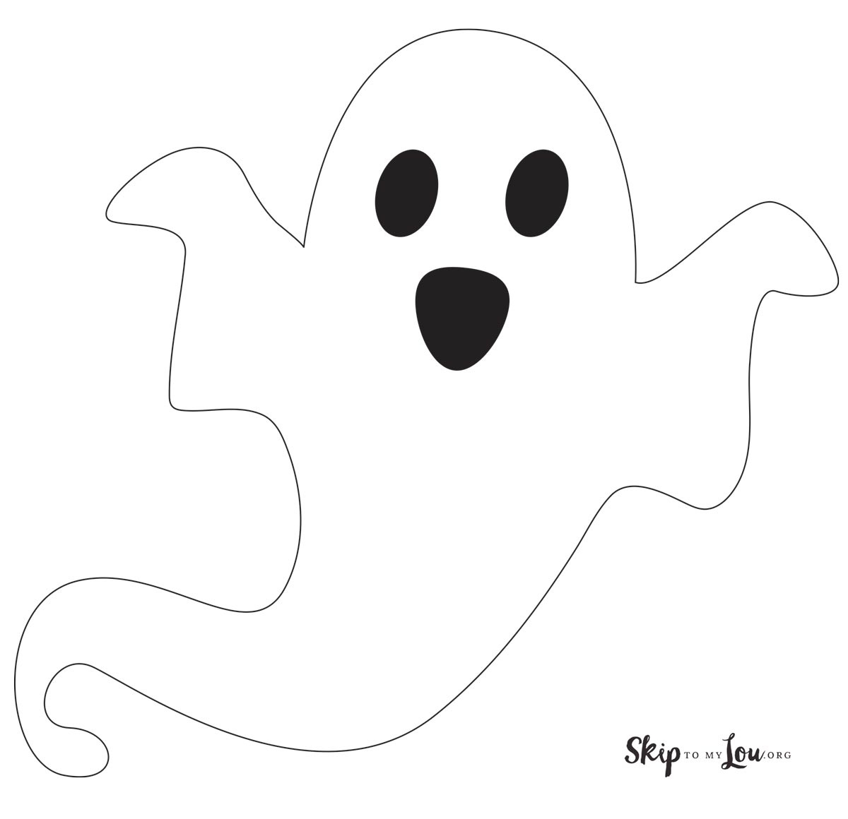 Ghost Template | Skip To My Lou pertaining to Printable Halloween Ghost