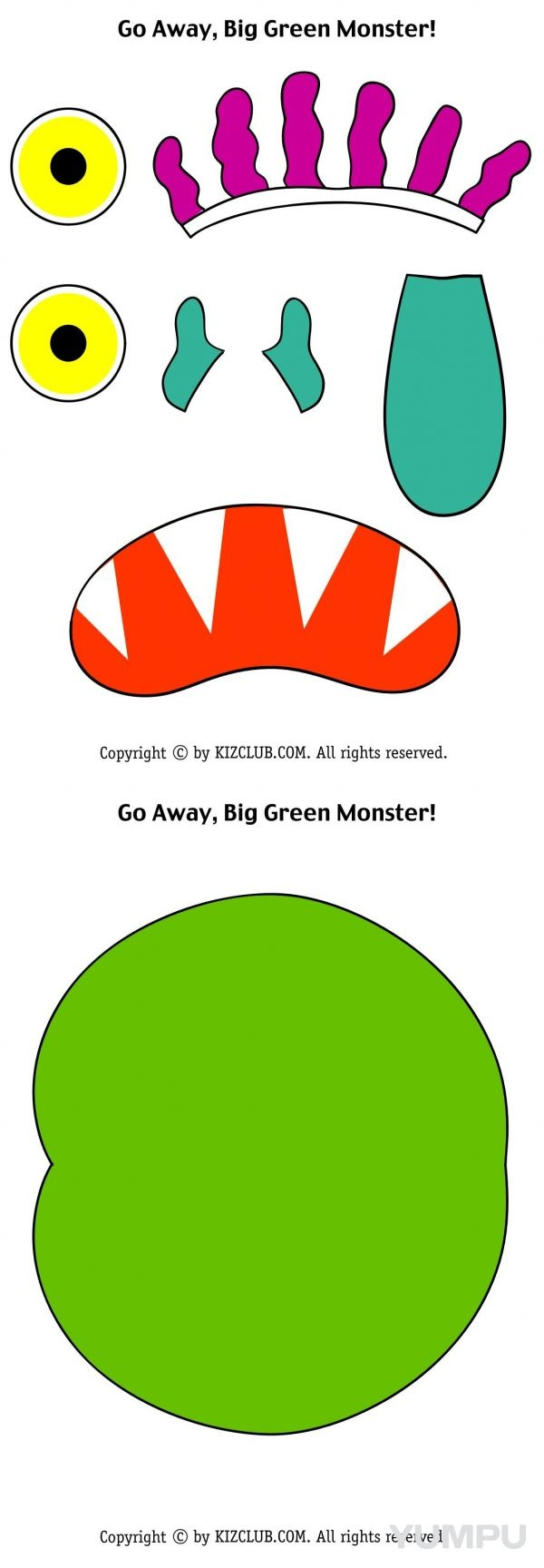 Go Away, Big Green Monster! - Kiz Club inside Go Away Big Green Monster Printables