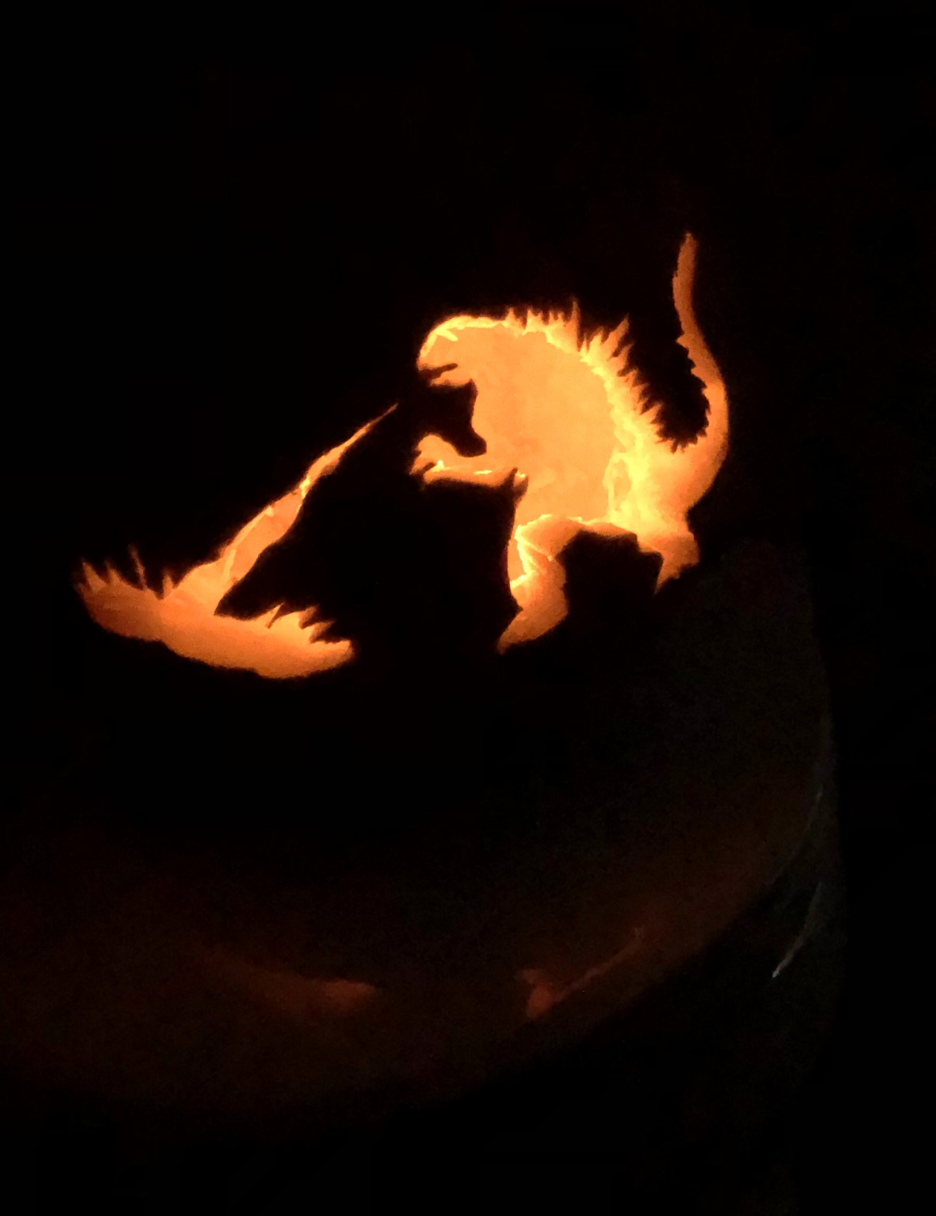 Godzilla Pumpkin Carving Submission #59263 : R/Godzilla with Printable Godzilla Pumpkin Stencil
