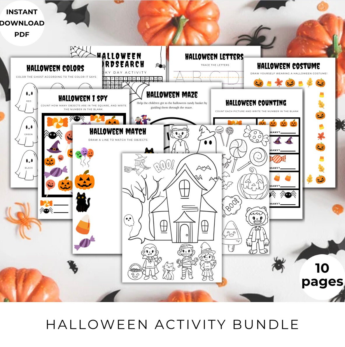 Halloween Activity Bundle Book Kids Printable | Halloween Family pertaining to Printable Halloween Activity Bundle
