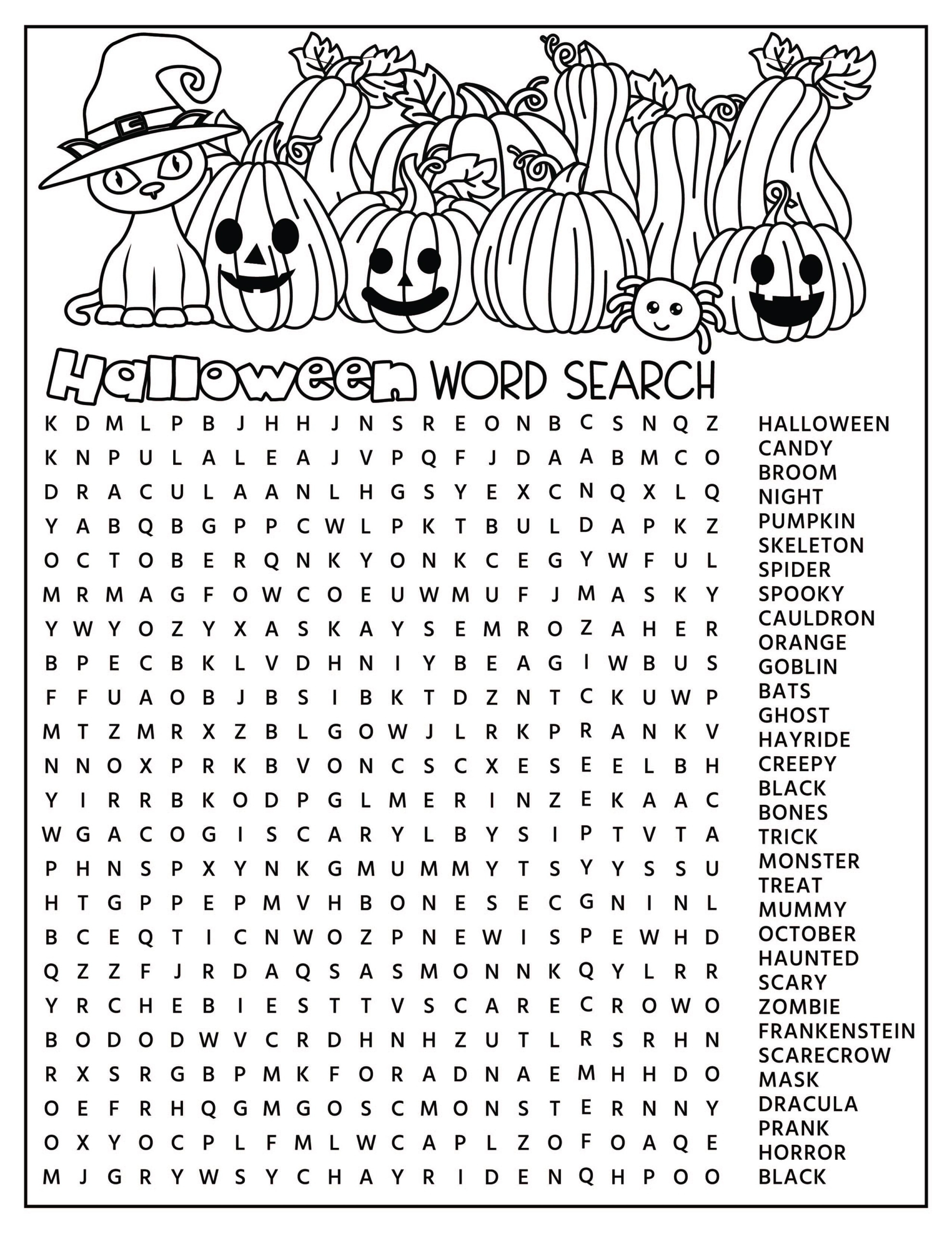 Halloween Activity Pages - Free Printables! - Kids Activity Zone within Free Printable Halloween Printable Activities For Adults