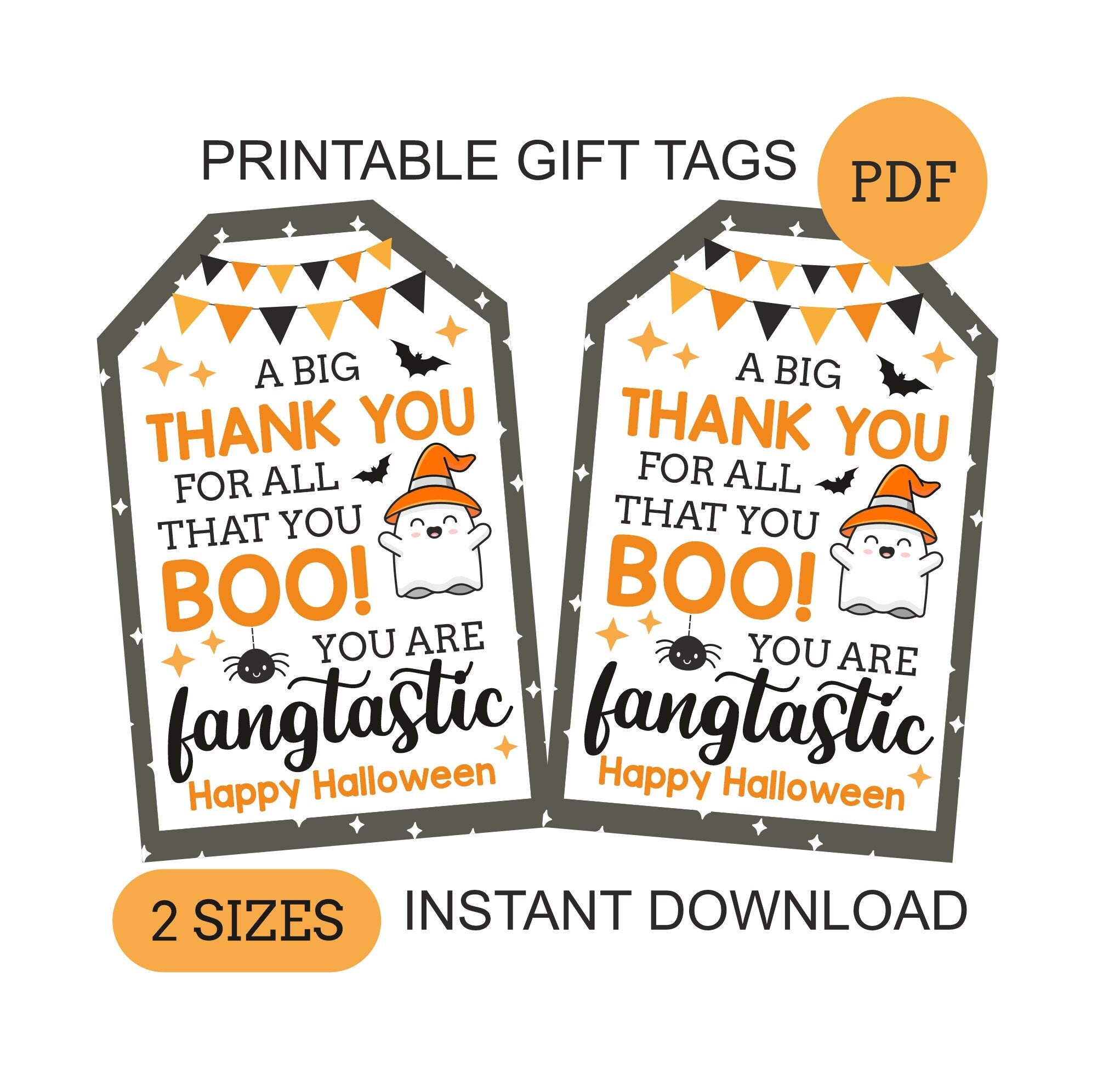 Halloween Appreciation Tags Printable / Halloween Thank You Tag regarding Free Printable Halloween Thank You Tags