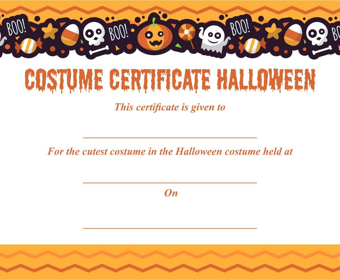 Halloween Awards - 15 Free Pdf Printables | Printablee throughout Printable Halloween Award Certificate